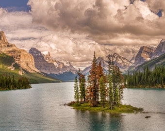 Spirit Island Print: Maligne Lake, Jasper National Park, Canadian Rockies