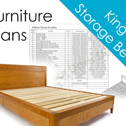 Storage Bed Plans King Size Platform No 2 Measured Storage Bed Plans King Size Platform, King Size Bed Frame With Drawers Plans