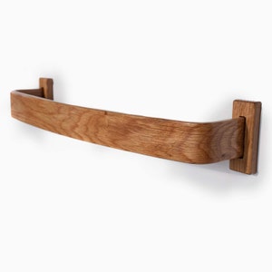 Bentwood Towel Bar Cherry, Walnut, or Oak Curved Wood Available in Several Sizes image 2