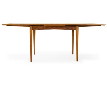Draw Leaf Dining Table - Modern Extension Table, Mid Century, Craftsman style.  Dining room table, kitchen table, mahogany, walnut, oak