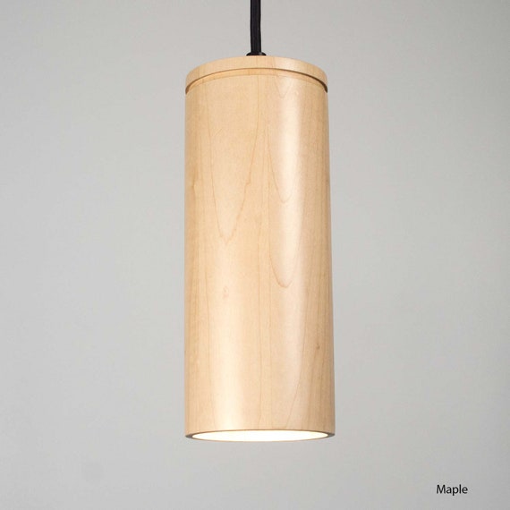 Cylinder Pendant Light Ul Listed Wood Light Modern Pendant Etsy