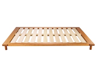 Platform Bed No. 4: Cherry Wood Frame, Handcrafted Modern Style