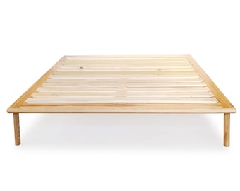 Platform Bed No. 4:  Solid Ash Wood Frame, Modern Style