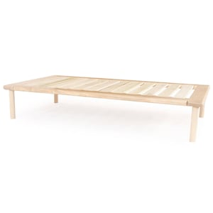 Maple Wood Platform Bed No. 4 - Solid Wood Bed Frame with Dovetail Detail, Perfect Boho Modern Wood Bed