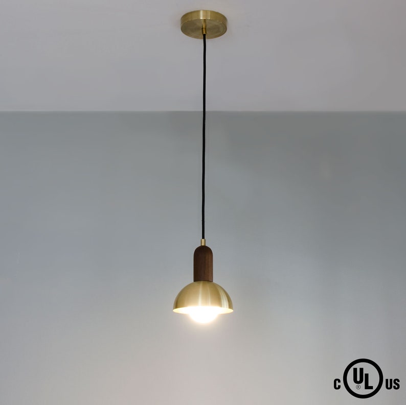Hemisphere Pendant Light Ul Listed Mid Century Lighting Image 0