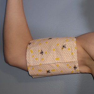 Custom Adjustable PICC Line Cover, IV Cuff, Dialysis Sleeve, Diabetic Arm Band for Lyme Chemo Scar Women Men - Pink, Red, Orange Fabrics