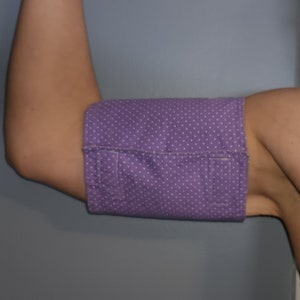 Custom Adjustable PICC Line Cover, IV Cuff, Dialysis Sleeve, Diabetic Arm Band for Lyme Chemo Scar Women Men - Purple, Grey, Black Fabrics