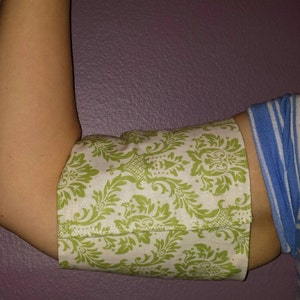 Custom Adjustable PICC Line Cover, IV Cuff, Dialysis Sleeve, Diabetic Arm Band for Lyme Chemo Scar Women Men - Yellow, Green, Sage Fabrics