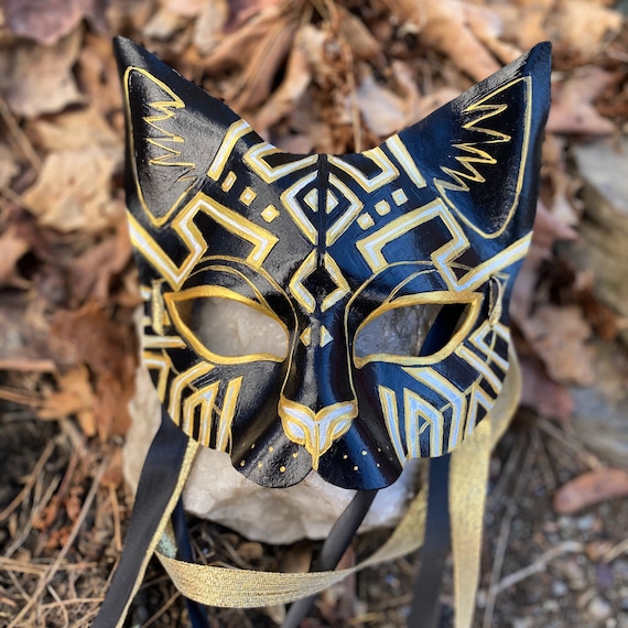 Custom Leather Cat Mask made to Order 