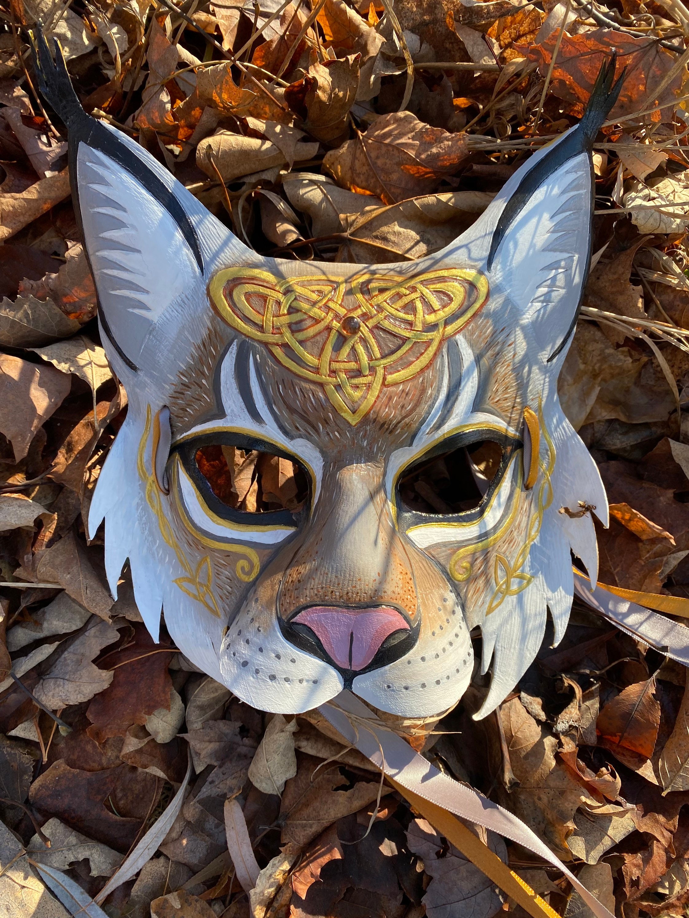 Custom Bastet Egyptian Cat Masquerade Mask Ready for Costume or