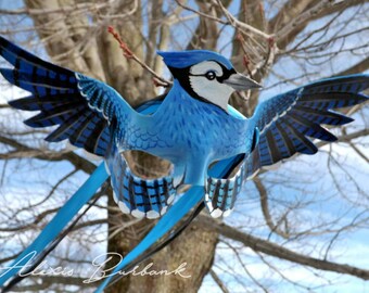 Blue Jay Masquerade Leather Mask