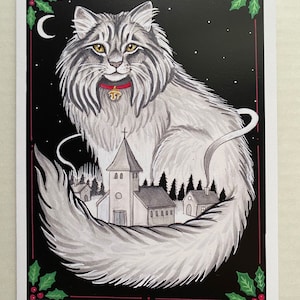 Gato de Yule Jolakotturinn Folklore islandés Tarjetas de felicitación navideñas