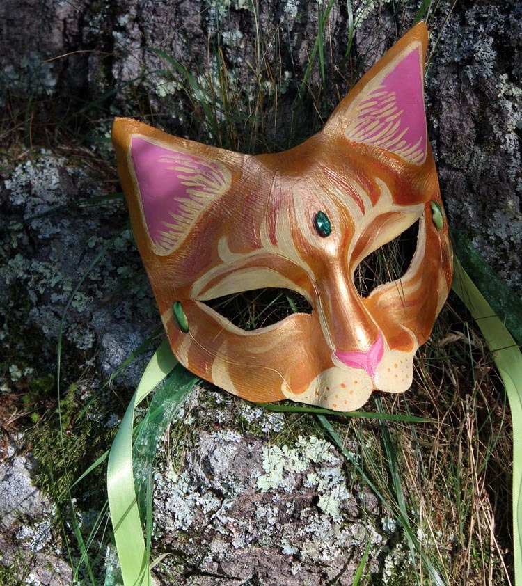 Hand-Crafted Moth Cat Mask
