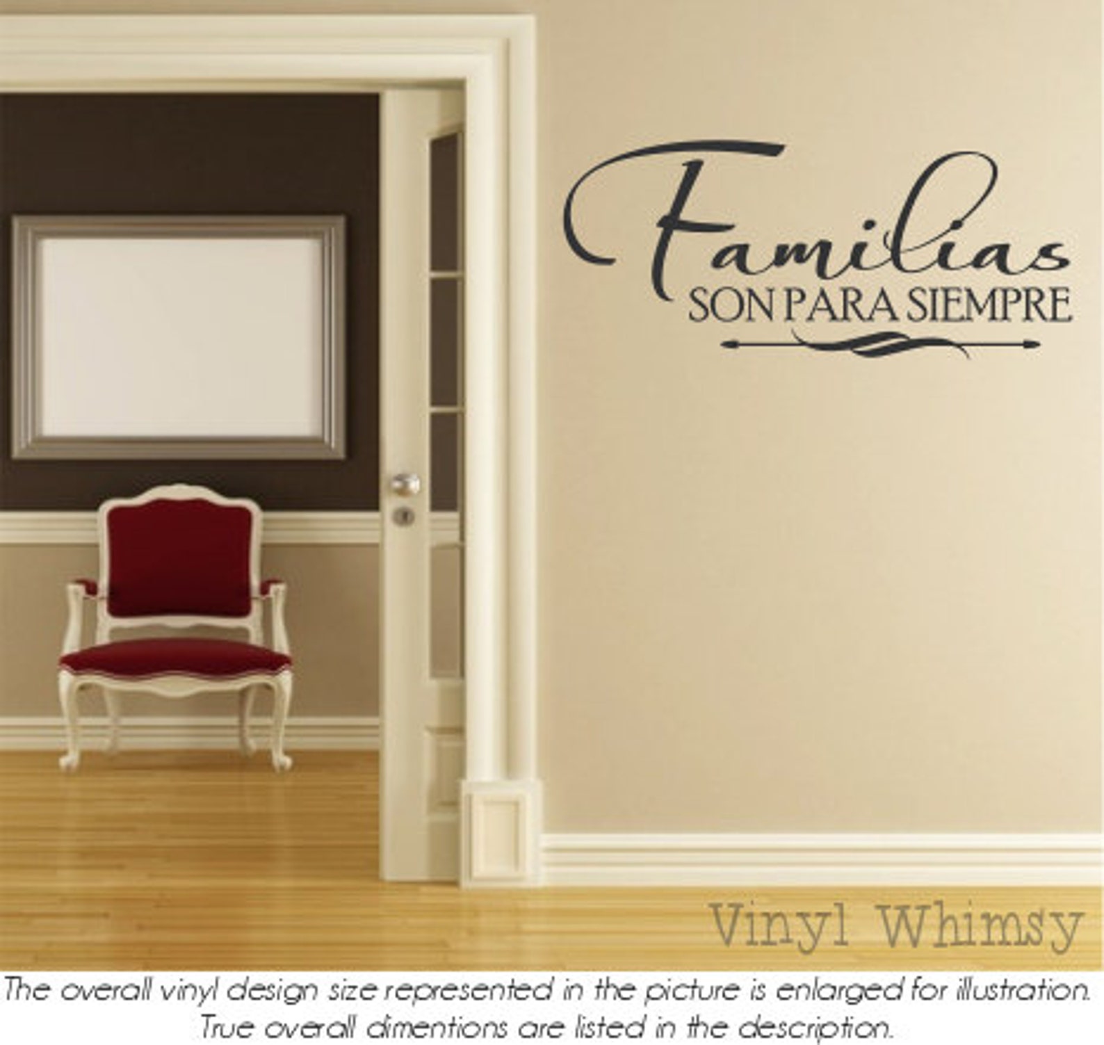 Spanish Quote Familias Son Para Siempre / Families Are Etsy