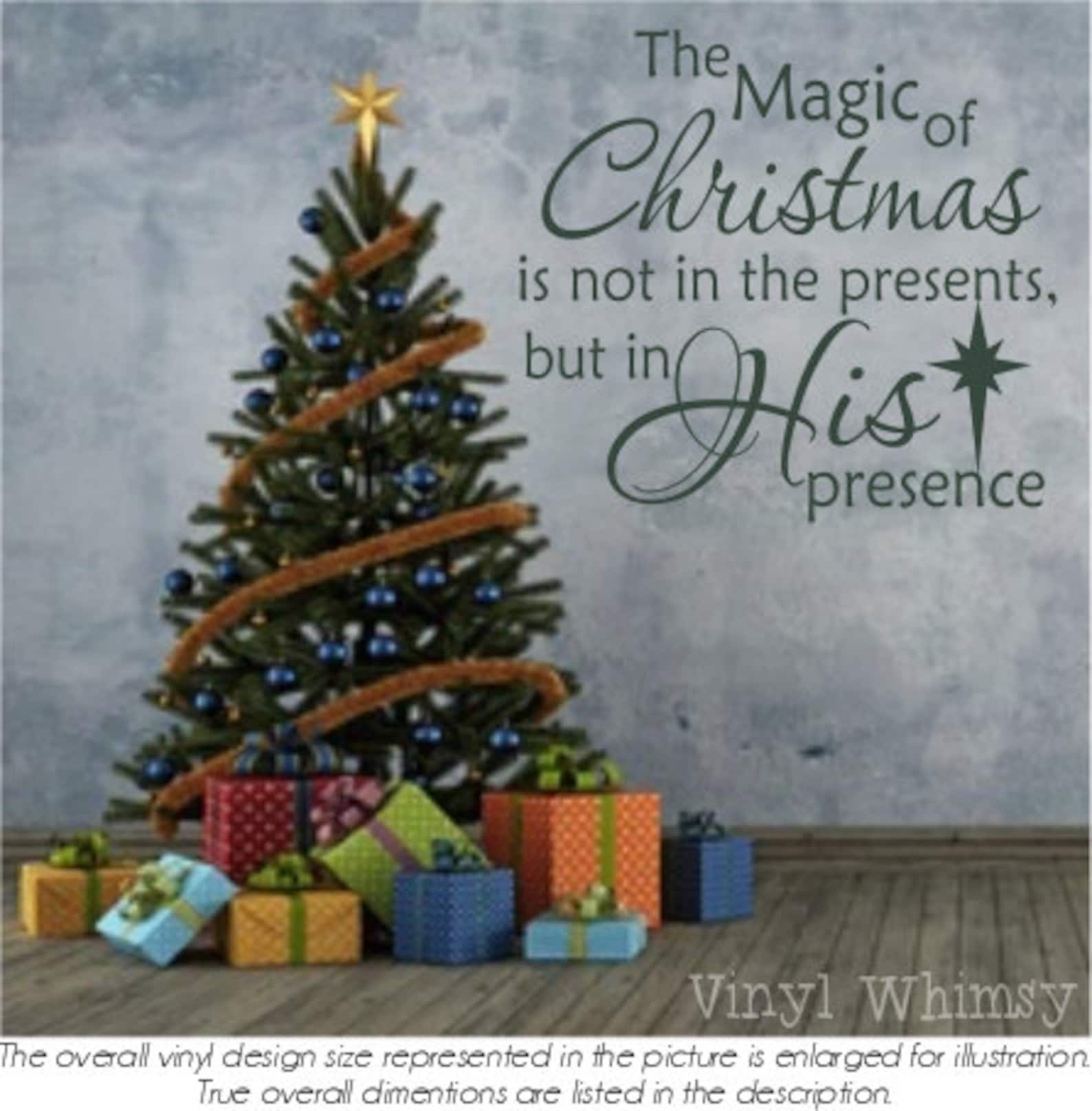 Vinyl Wall Art Christmas Holiday Quote the Magic of Etsy
