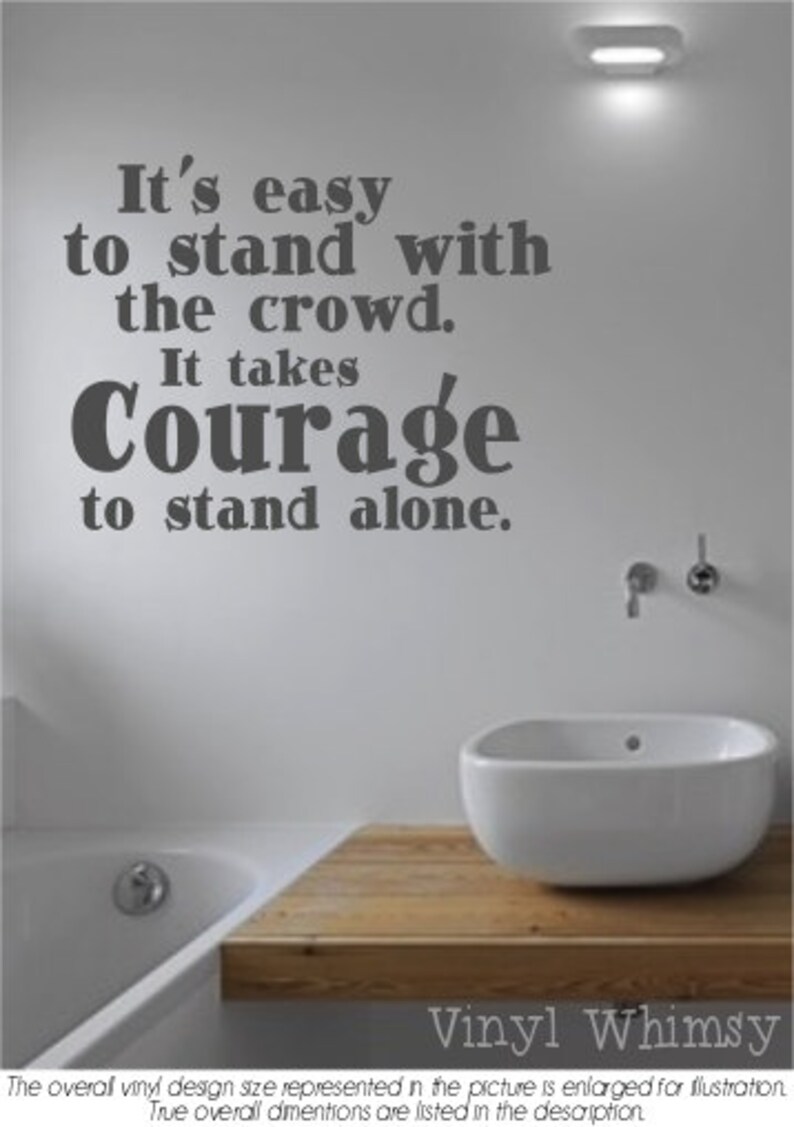 Vinyl Wall Art Quote It's Easy To Stand With The Etsy