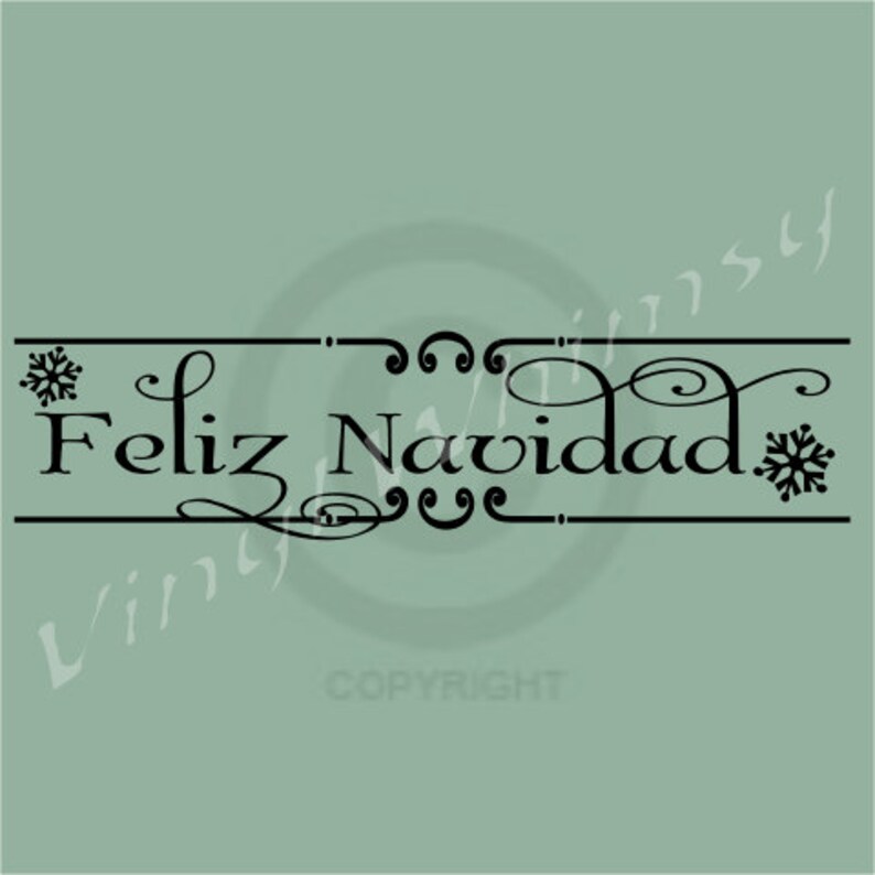 Spanish Christmas Greeting Feliz Navidad / Merry Christmas | Etsy