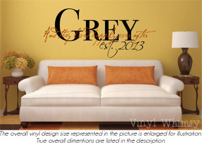 Vinyl Wall Art Personalized Name Last Name With Etsy