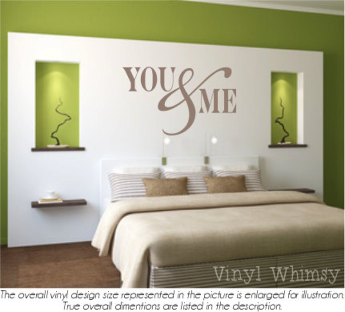 Vinyl Wall Art Quote You and Me Vinyl Lettering Decal Etsy