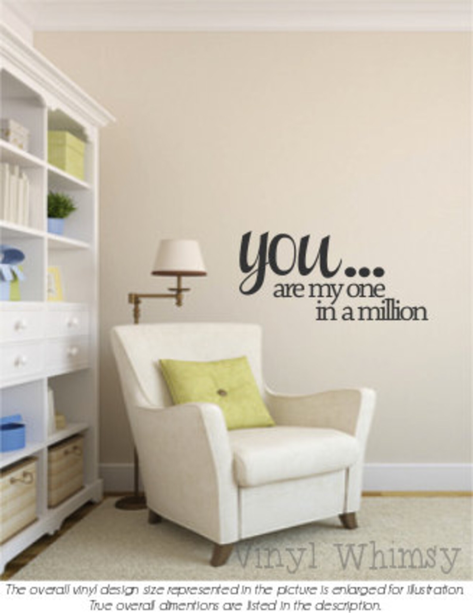 You Are My One in A Million Vinyl Wall Art Quote Vinyl - Etsy