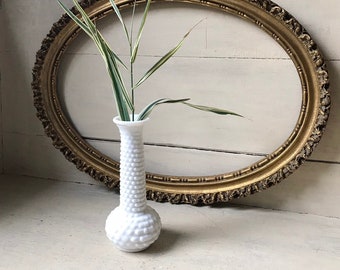 Vintage Hobnail Vase, White Milk Glass Vase, Vintage Hobnail Milk Glass, Wedding Decor, Centerpiece