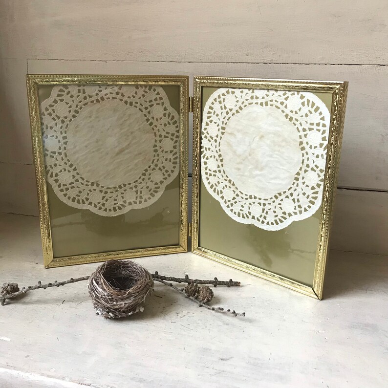 Hinged Solid Brass Picture Frame Vintage Gold Tone 8 X 10 | Etsy