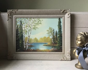 Jalava Spring Landscape Painting, Vintage Framed Oil Painting, Original Canadian Landscape Painting, Canadian Artist, Home Wall Art