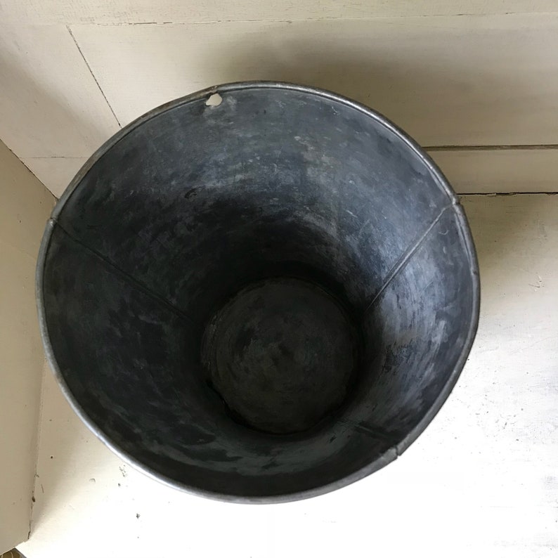 Galvanized Bucket Vintage Maple Sap Bucket Large Galvanized Etsy