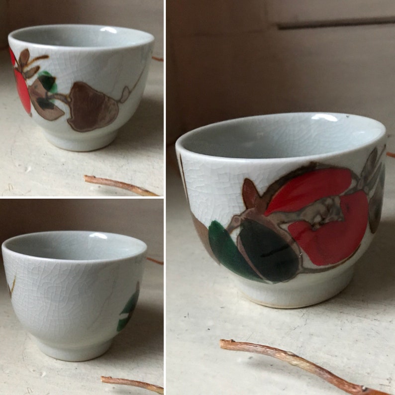 Japanese Tea Cups Set of 5 Hand Painted Teacups Vintage - Etsy