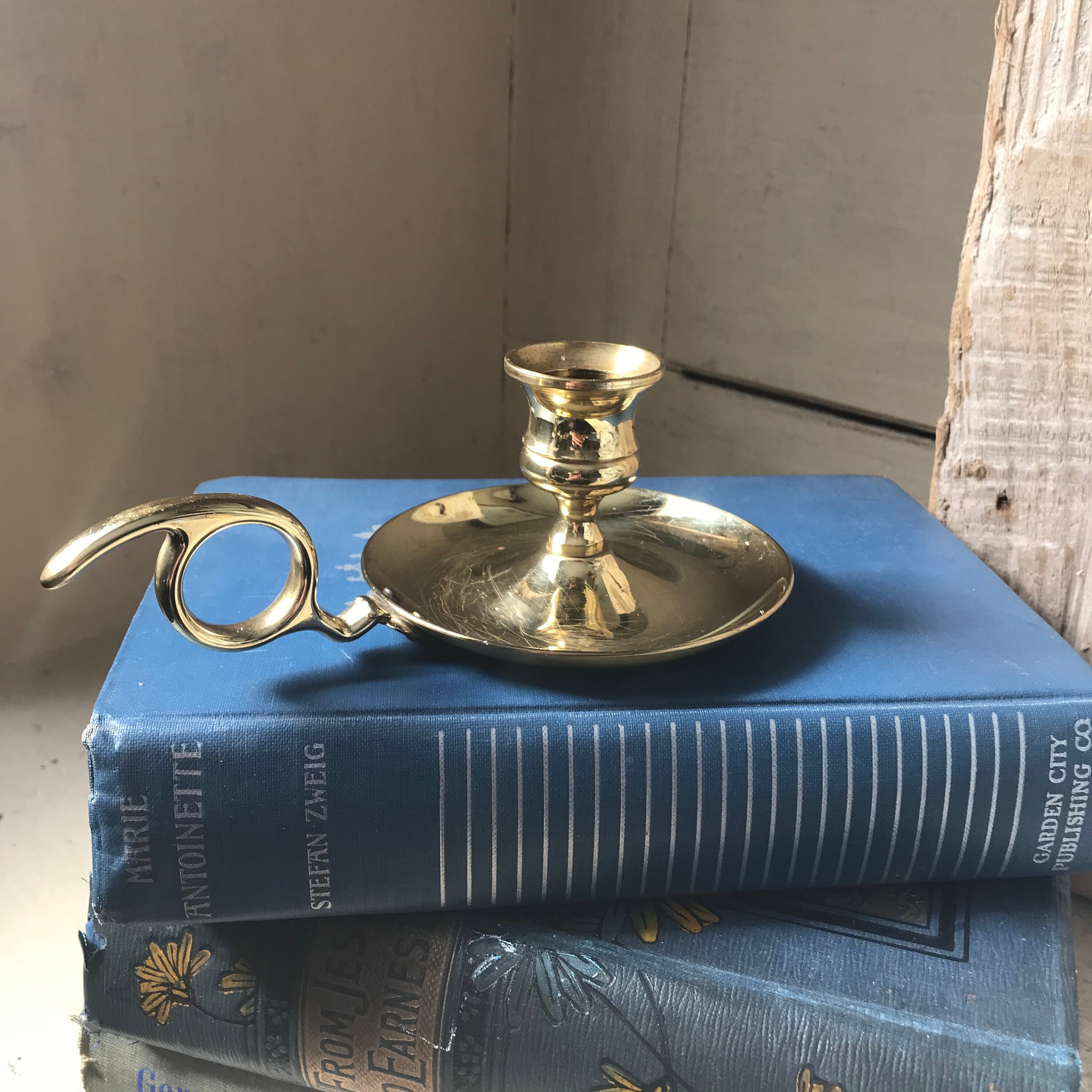 Brass Chamberstick Candle Holder Vintage Brass Candlestick Etsy