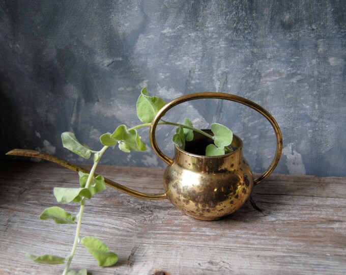 Vintage Brass Watering Can / 1970&rsquo;s Watering Can / - Etsy