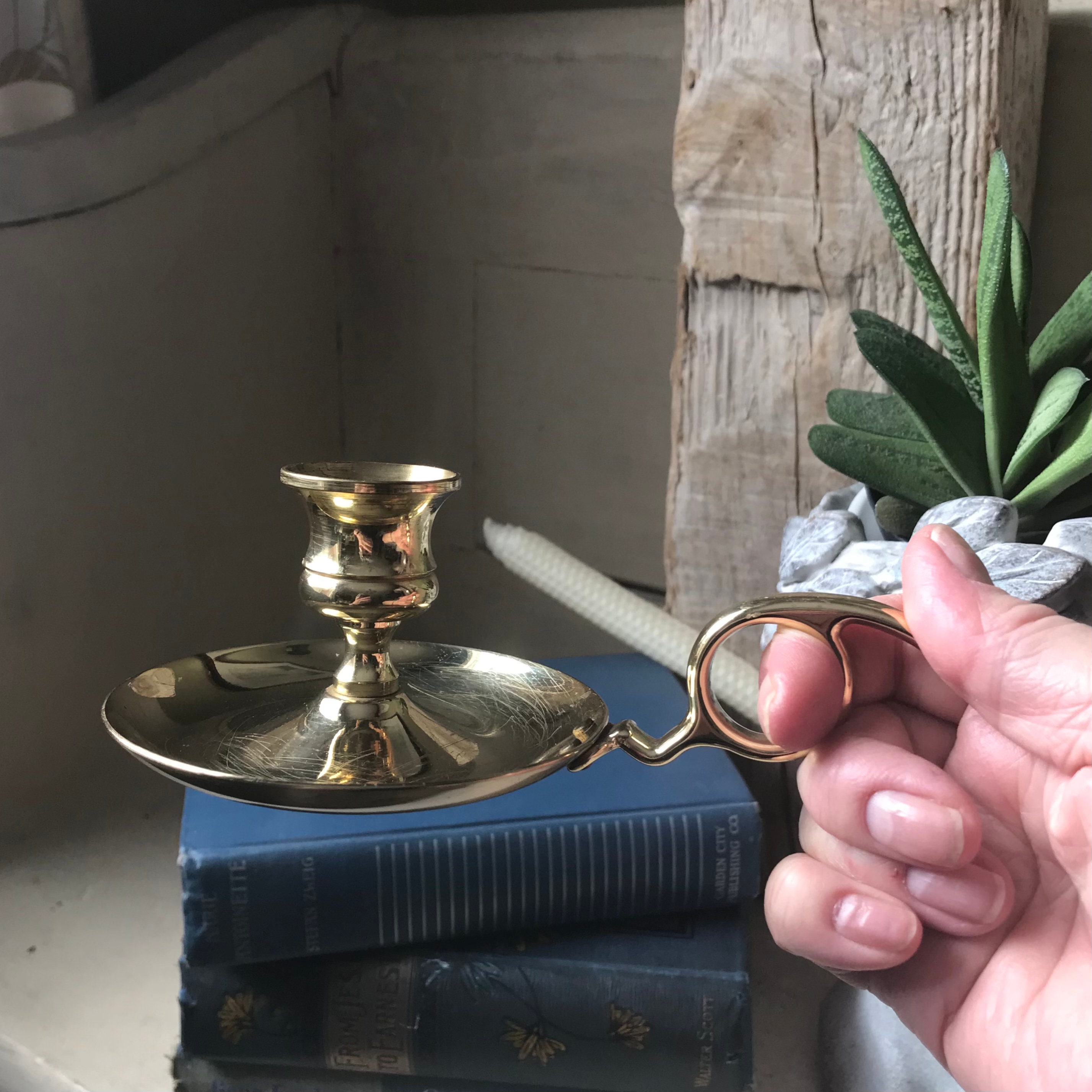 Brass Chamberstick Candle Holder Vintage Brass Candlestick Etsy Canada