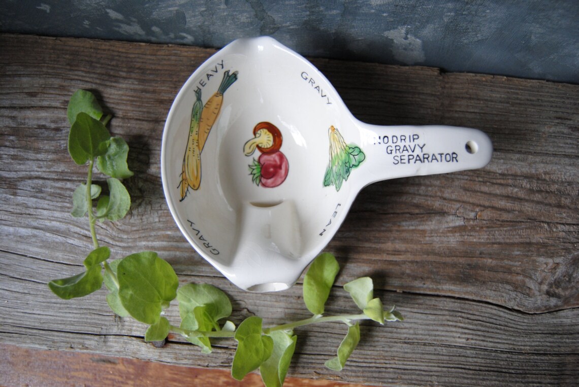 Vintage Gravy Separator No Drip Gravy Boat 1950s Gravy Etsy