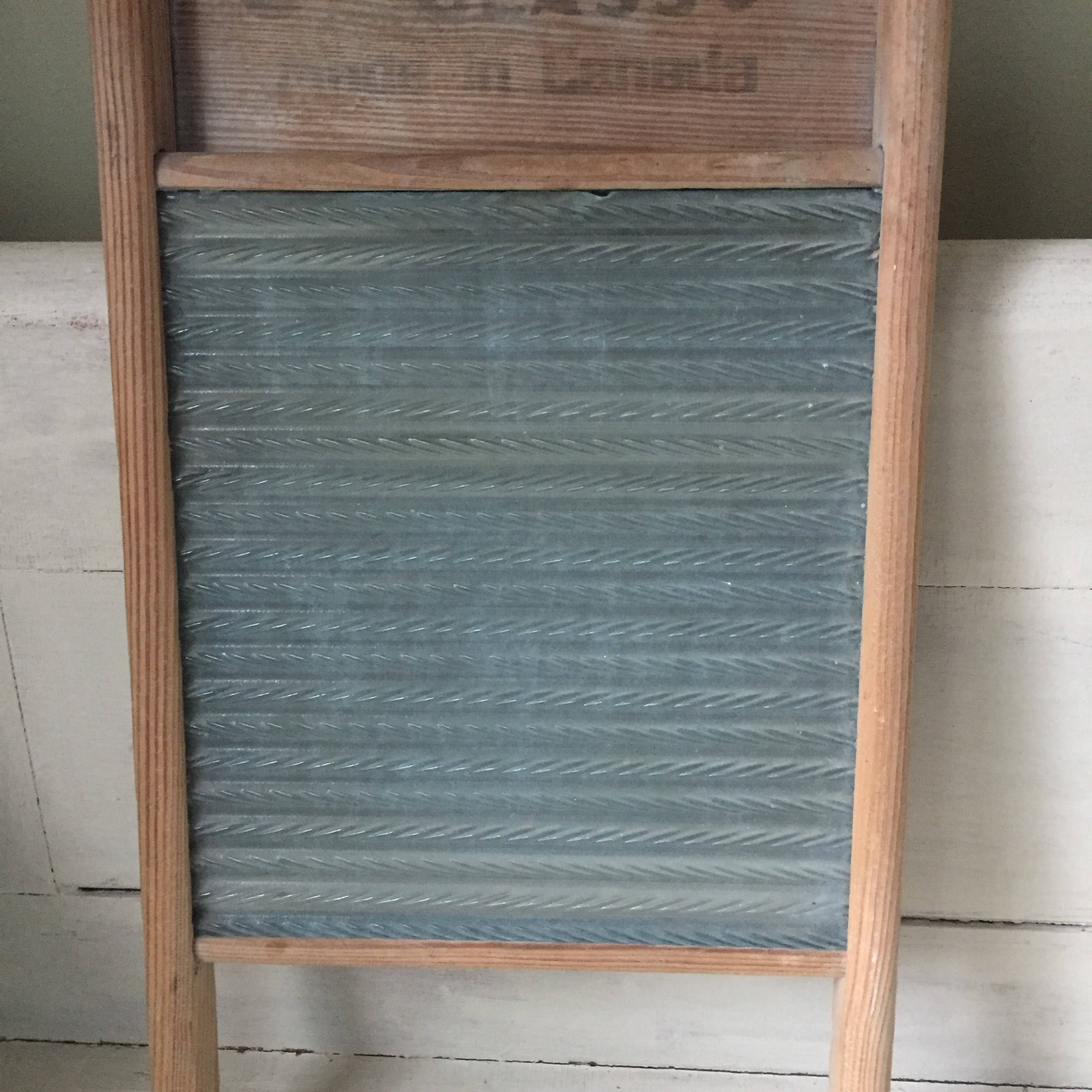 Glass Washboard Vintage Glass and Wood Economy Washboard Etsy