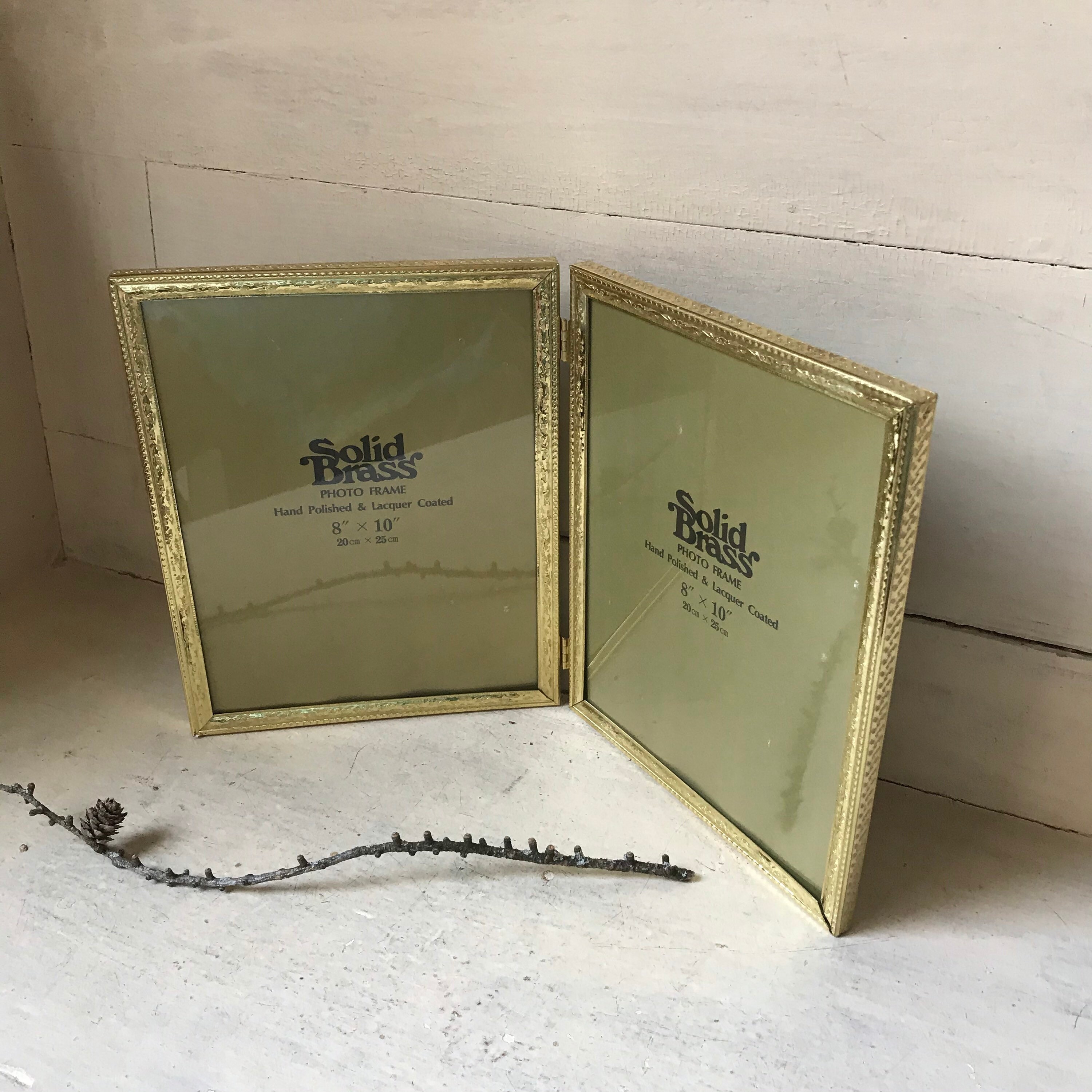Hinged Solid Brass Picture Frame Vintage Gold Tone 8 X 10 | Etsy