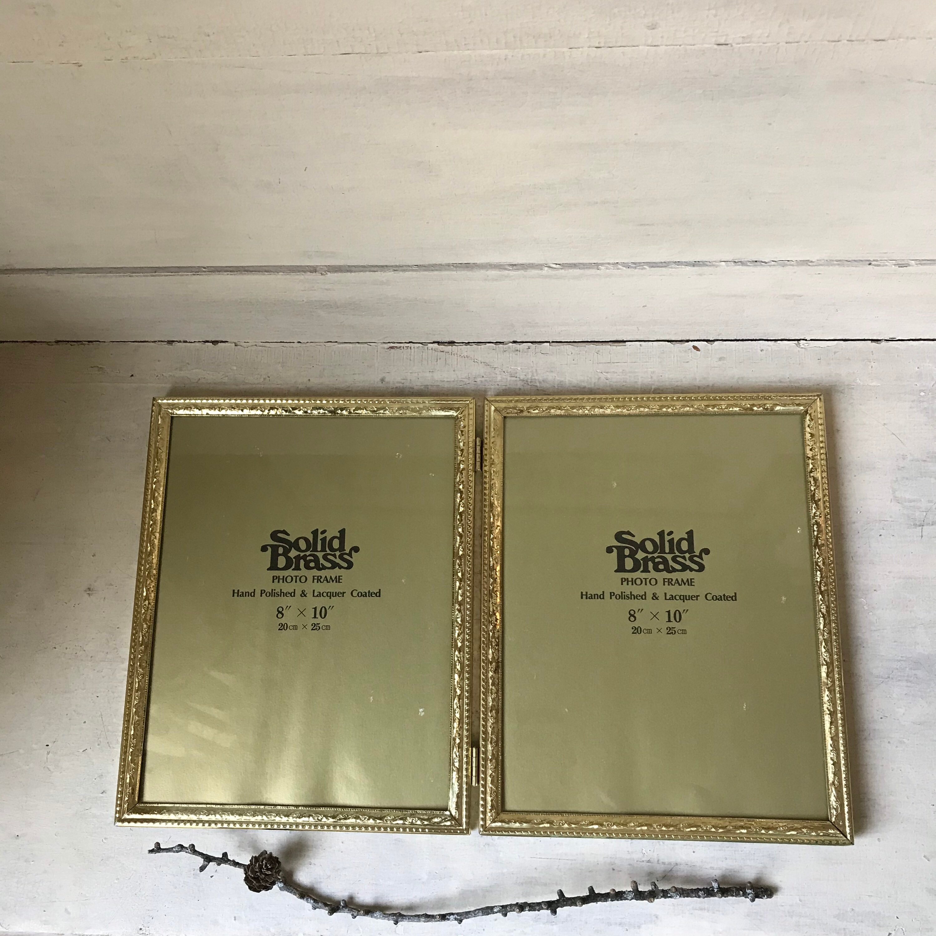 Hinged Solid Brass Picture Frame Vintage Gold Tone 8 X 10 | Etsy