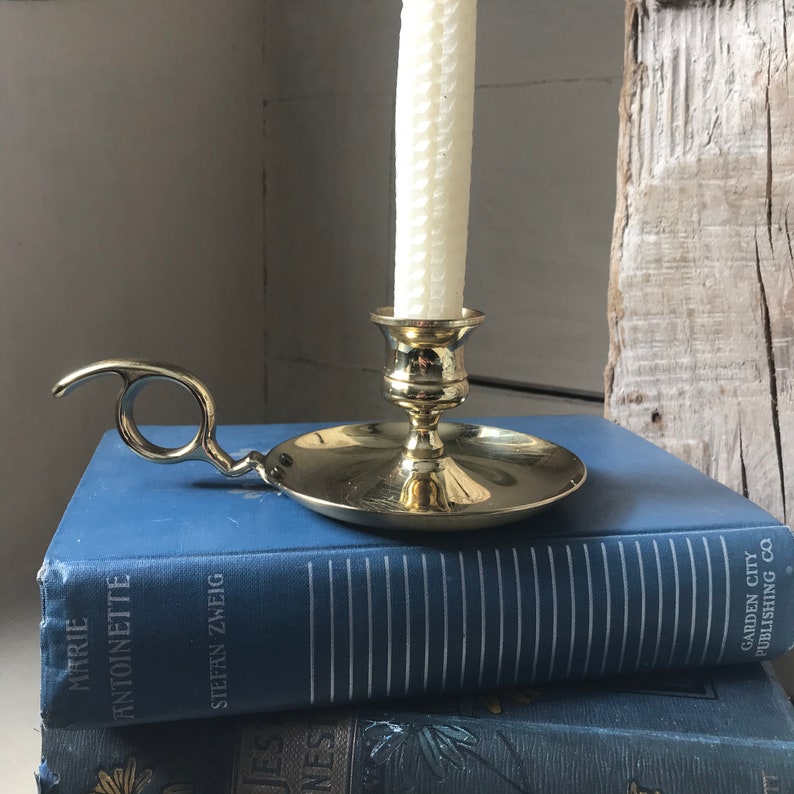 Brass Chamberstick Candle Holder Vintage Brass Candlestick Etsy Canada