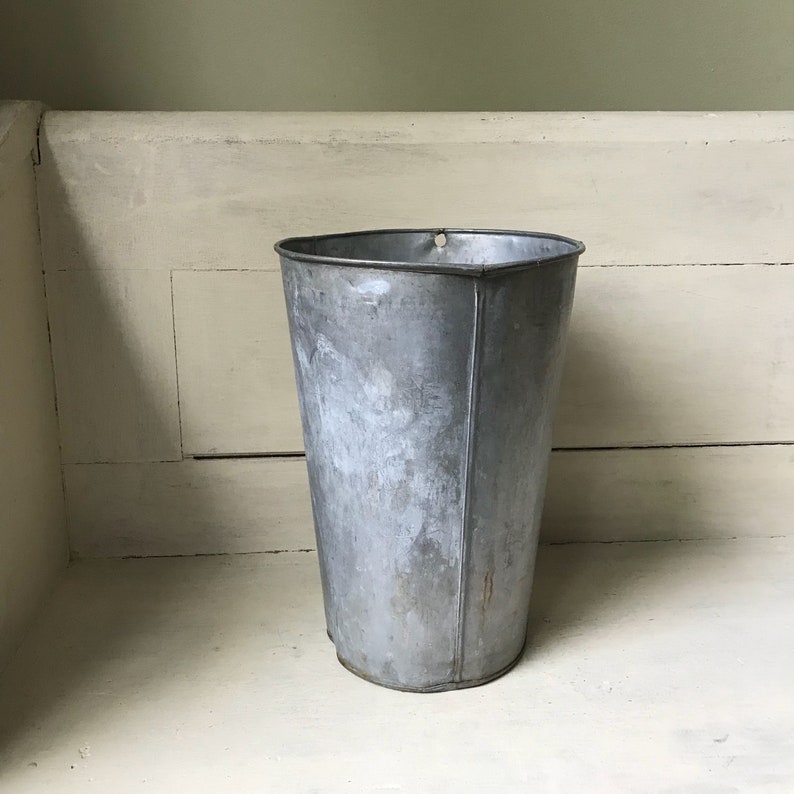 Galvanized Bucket Vintage Maple Sap Bucket Large Galvanized Etsy
