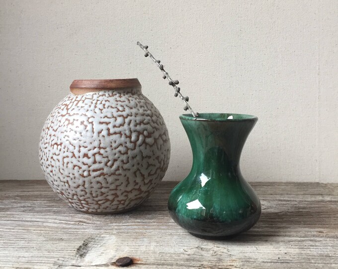 Blue Mountain Pottery Vase Vintage BMP Canada Blue Green Etsy