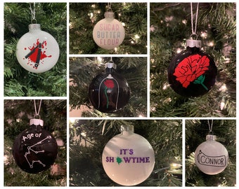 Broadway Inspired Glass Disc Ornaments - Individual or Set (Request Any Show!)
