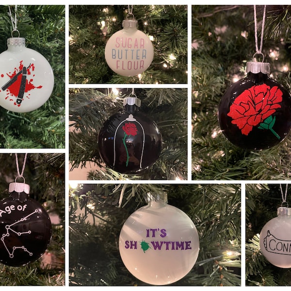 Broadway Inspired Glass Disc Ornaments - Individual or Set (Request Any Show!)