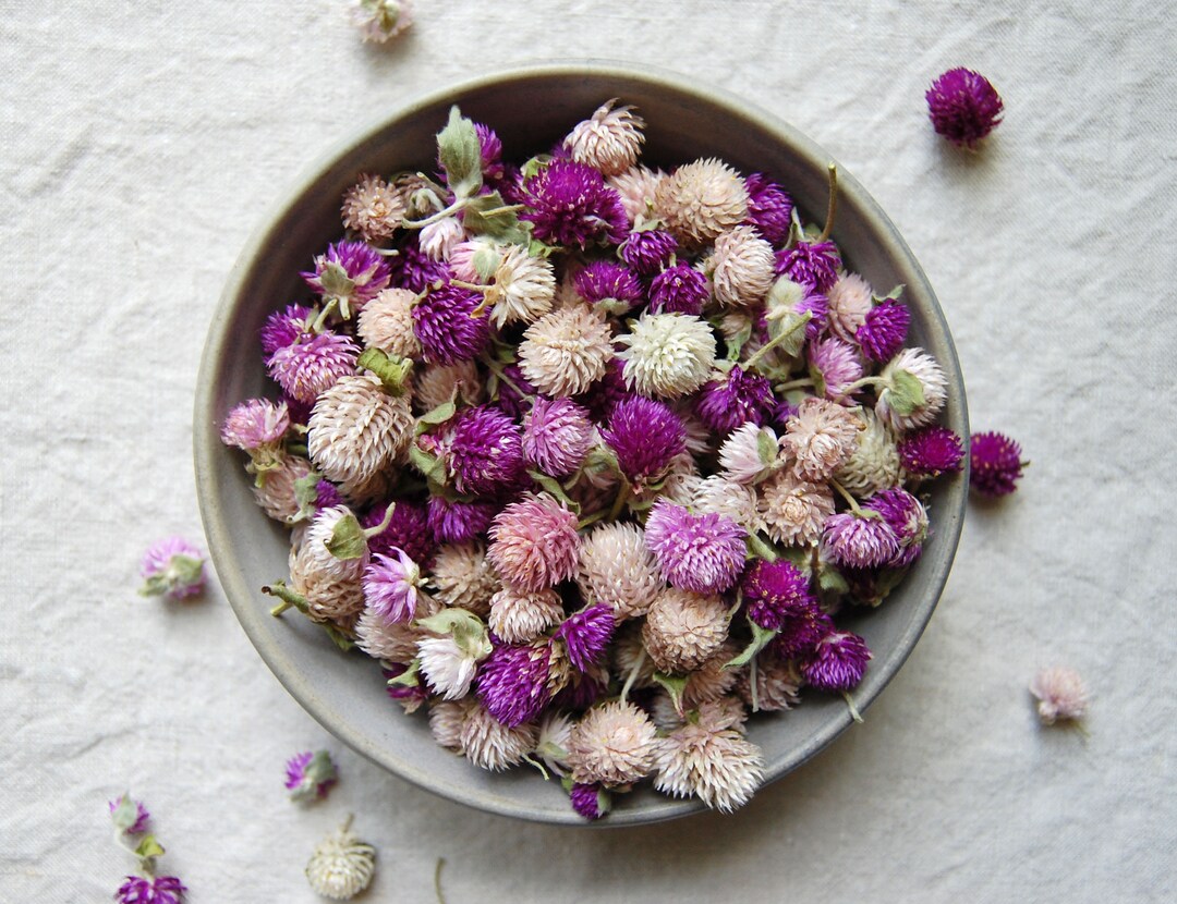 Dried Gomphrena Blossoms, Tossing Flowers for Weddings, Dried Florals