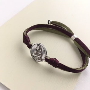 Catholic Scapular Bracelet/ personalized/ stretch cord.