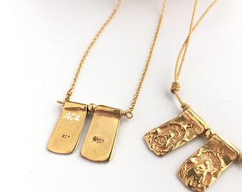 14k gold store scapular necklace
