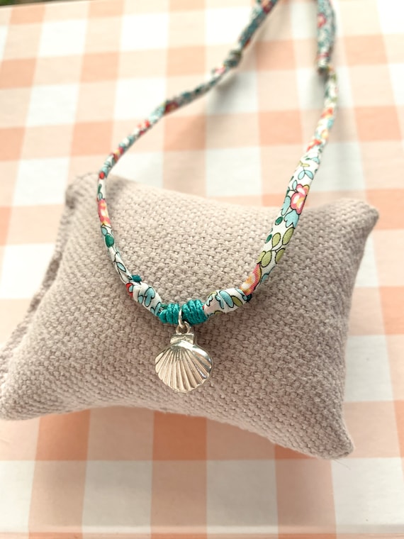 Gift for girl/ Shell Charm Memento Necklace/ Liberty cord/CAMINO Liberty