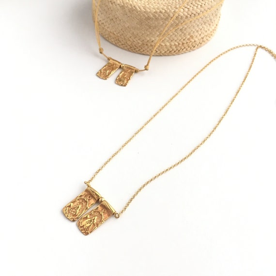 SCAPULAR Gold Plated Sterling silver with Chain