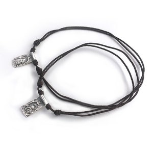 Traditional SCAPULAR for men/ Sterling silver and cord.