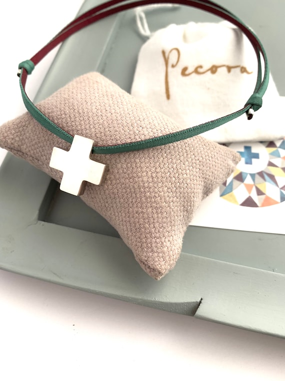 Confirmation gift for her/ Sterling silver Cross Necklace/HOPE.