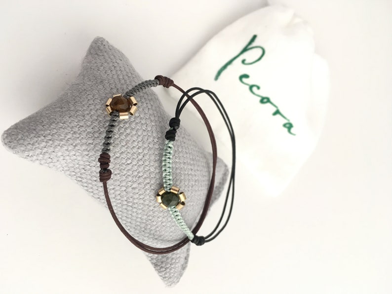 Bracelet MARGHERITA daisy Easter gift tourmalinemacram\u00e9.