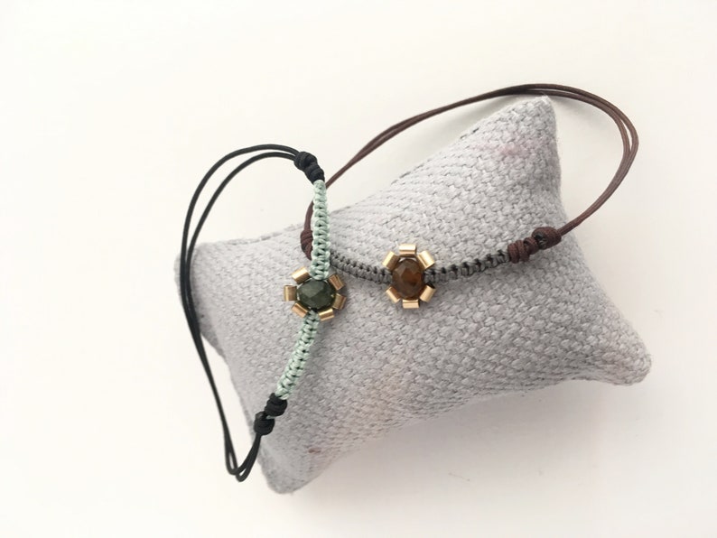Bracelet MARGHERITA daisy Easter gift tourmalinemacram\u00e9.